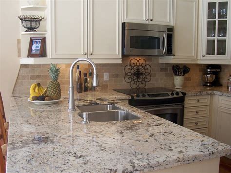 Kashmir White Granite Kitchen Countertop Island Finished Installed ...