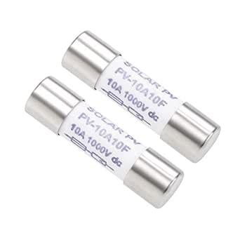 uxcell Cartridge Ceramic Fuse 10A DC 1000V 10x38mm Fast Blow ...