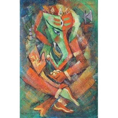 Acrylic colour rice paper painting of Lord Ganesha for sale | Ganesha ...