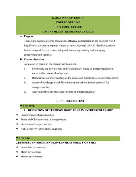 Image result for UCC Course Outline