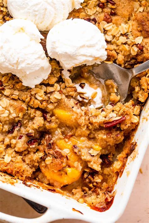 Easy Peach Crisp with Oats | Easy Weeknight Recipes