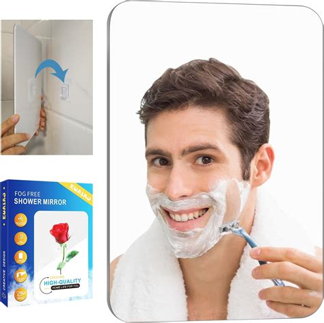 Amazon.com - EUAIAJ Fogless Shower Mirror for Shaving with Razor Holder ...