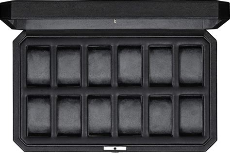 Buy ROTHWELL 12 Slot Leather Watch Box for Men - Luxury Watch Case ...