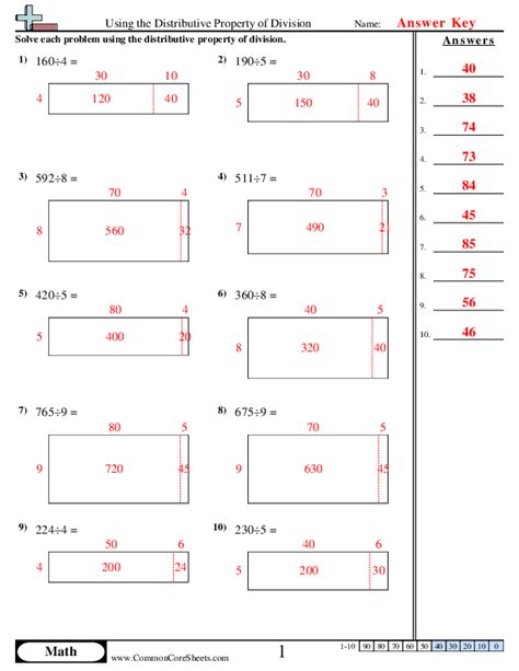 Image result for Area Model Distributive Property Worksheet