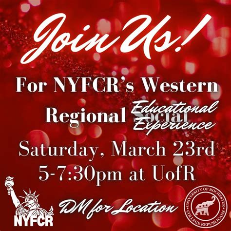 NYFCRs Western Regional Social, University of Rochester, 23 March 2024 ...
