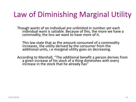 Law of diminishing marginal utility | PPTX
