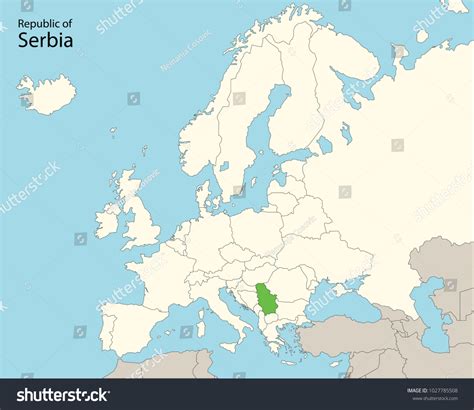 Europe Map Serbia Stock Vector (Royalty Free) 1027785508 | Shutterstock