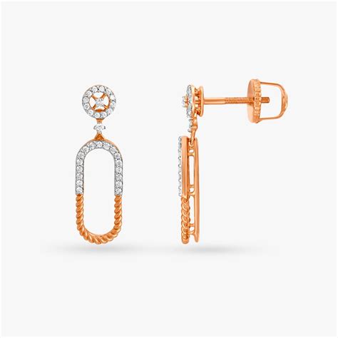 Sleek Radiance Diamond Drop Earrings