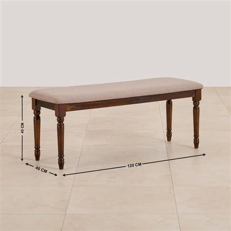 Buy (Refurbished) Helios Zoe Fabric Dining Bench - Brown from Helios by ...