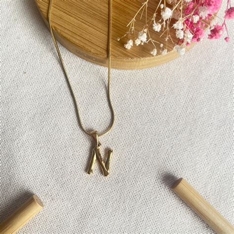 Just lil things Alphabet Artificial Gold necklace – justlilthings