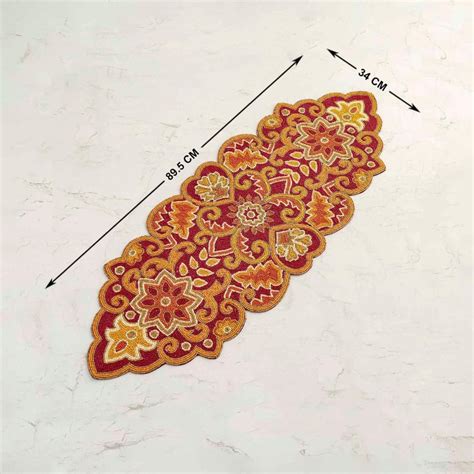 Buy Prosperity Multicolour Glass Beaded Table Runner- 33 x 90 cm from ...
