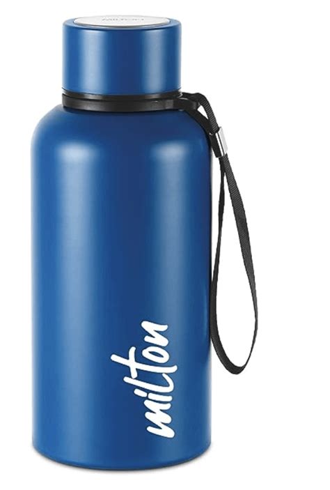 Milton Aura 500 Thermosteel Bottle, 520 ml, Dark Blue | 24 Hours Hot a ...