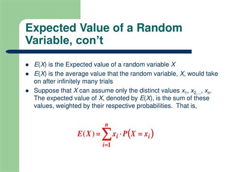 Image result for Expected Value of Random Variables