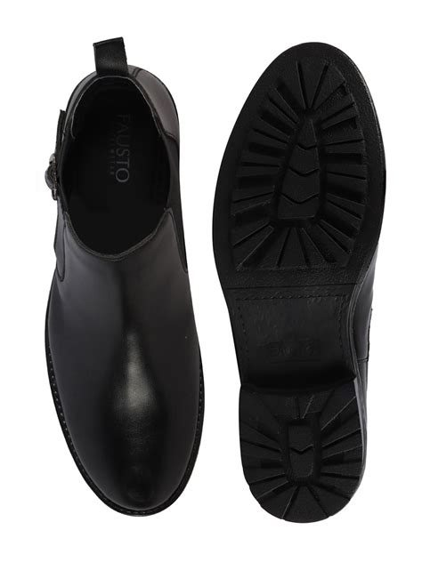 Shop Men's Black Formal Slip On Classic Chelsea Boots Online