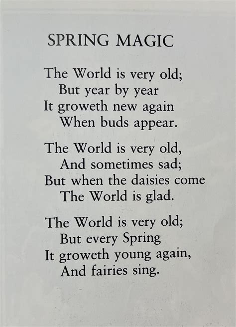 Spring Magic Poem