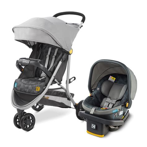Century Stroll On 3-Wheel 2-in-1 Lightweight Travel System – Infant Car ...