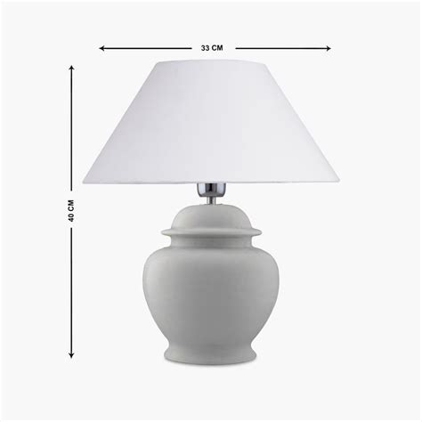 Buy HOMESAKE White Ceramic Table Lamp with Shade from Homesake at just ...