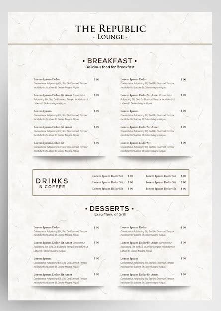 Simple Food Menu Design 的图像结果