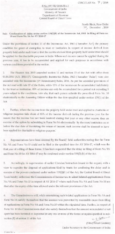 Delay in filing of Form 10 – ITAT directs CIT(E) to re-­examine the ...