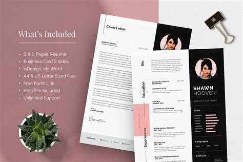 Resume Template | DOCX, PSD, INDD – MasterBundles