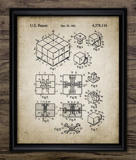 Rubik's Cube Wall Art, Printable Puzzle Game, 3D Combination Puzzle ...