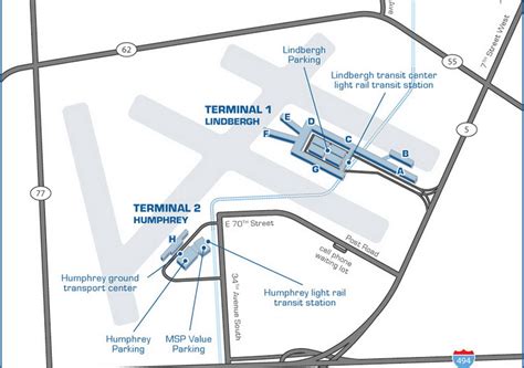 Minneapolis–Saint Paul International Airport (MSP) terminal map
