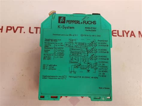 Pepperl+Fuchs K-system Kha6-it-ex1 Switch Amplifier – Aeliya Marine Tech