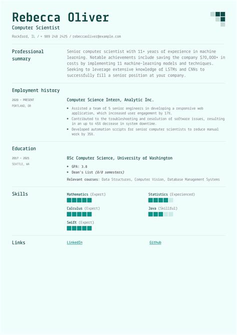 Resume of Computer Science 的图像结果