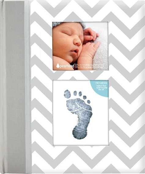 Buy Pearhead First 5 Years Chevron Baby Memory Book with Included Clean ...