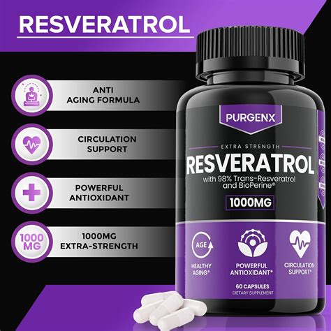 Resveratrol 1000mg Supplement Trans Reservatrol | Ubuy India