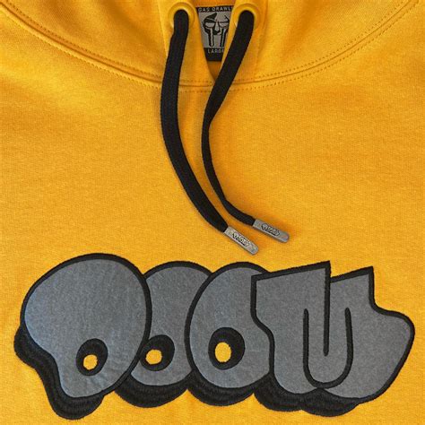 MF DOOM - Throw Logo Gold Hoodie - Rhymesayers Entertainment