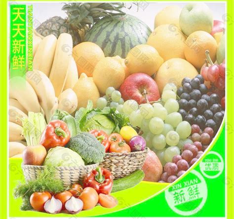 水果蔬菜（水果为合层位图）图片平面广告素材免费下载(图片编号:1322315)-六图网