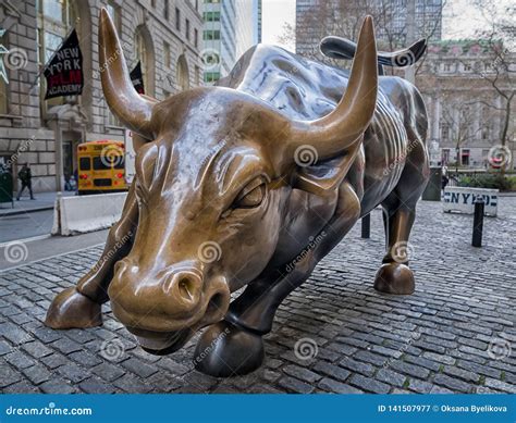 Charging Bull in the Financial District in Manhattan, New York City ...