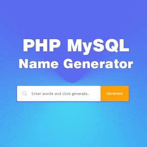 PHP Generator for MySQL 的图像结果