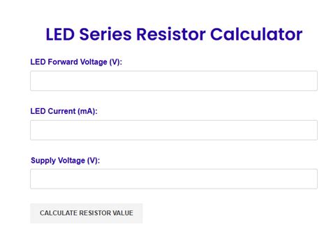 Image result for Ohms LED Formulas Calculator