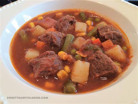 Vegetable Beef Stew – Sweet Tea (with Lemon)