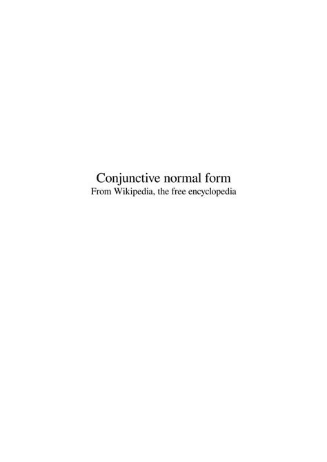 Image result for Conjunctive Normal Form