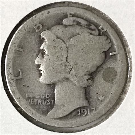 1917 P Winged Liberty Head Dime - Free Shipping for additional coins ...