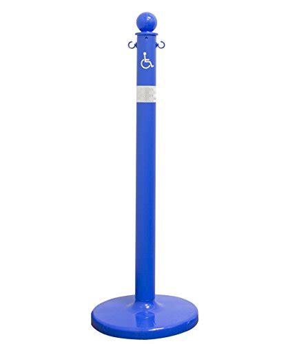 Mr. Chain 96465 Stanchion with Handicapped Label and DOT Stripe, 2.5 ...