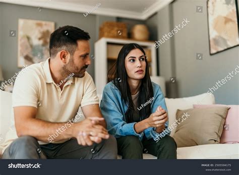 Fight Divorce Depression Couple On Sofa Stock Photo 2505594175 ...