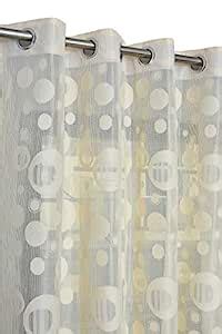 Buy Net 2 Piece Window Curtain- 5 Feet, Cream Online at Low Prices in ...