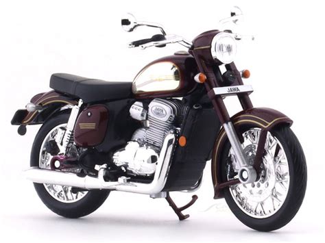 Jawa Classic Maroon 1:18 Maisto diecast Scale model bike | Scale Arts India