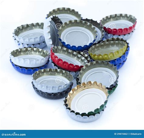 Isolated Metal Bottle Caps Pile Stock Photography - Image: 29874462