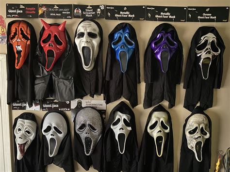 My Ghostface mask collection as of now. : r/Scream