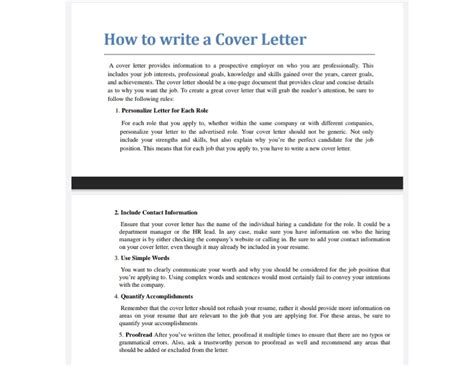 Cover letter 1 - Good - English Language - Studocu
