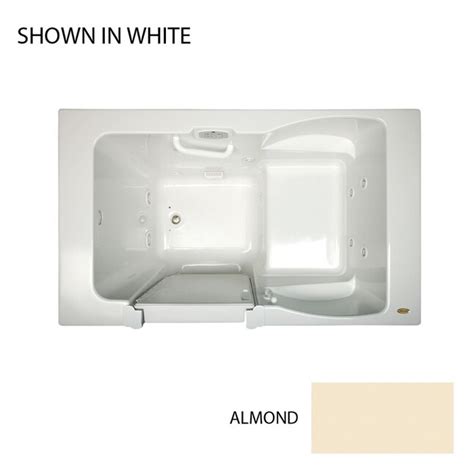 Jacuzzi Finestra Almond Acrylic Rectangular Walk-In Whirlpool Tub ...