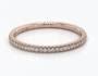 14K Rose Gold Cross Over Matching Diamond Ring-14831r14