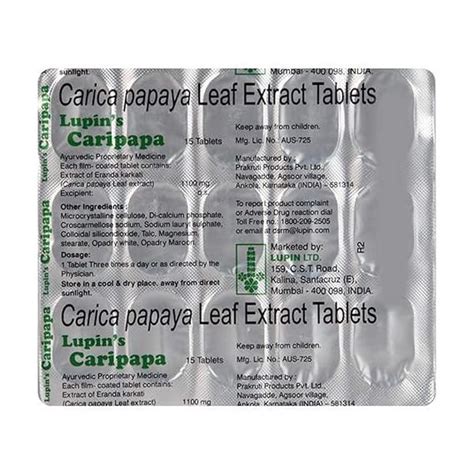 Caripapa 1100Mg - Strip of 15 Tablets : Amazon.in: Health & Personal Care