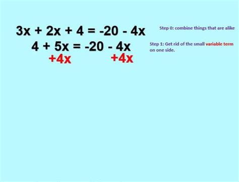 Image result for Multi-Step Equations with Like Terms