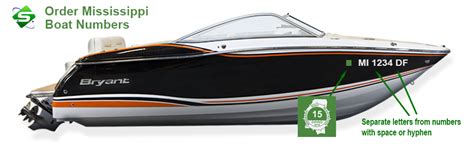 Information on Custom Boat Registration Numbers for Mississippi